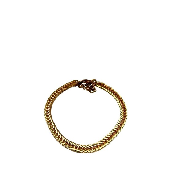 Vintage Gold Chain Necklace & Bracelet Set With Dangling Beads.  A6 - Picture 3 of 12